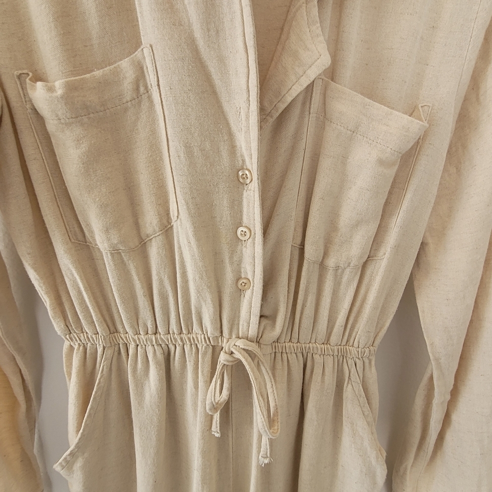 Sincerely Jules Cream Jumpsuit long sleeves and can be worn 3/4 Size Xs - Picture 5 of 12